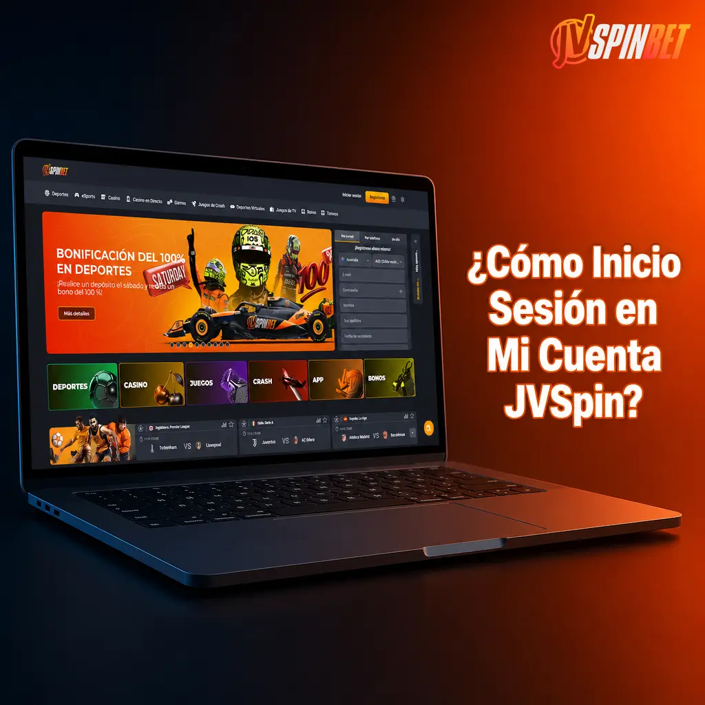 Pasos para iniciar sesión en JVSpin de forma segura usando el mismo correo, teléfono o red social del registro.