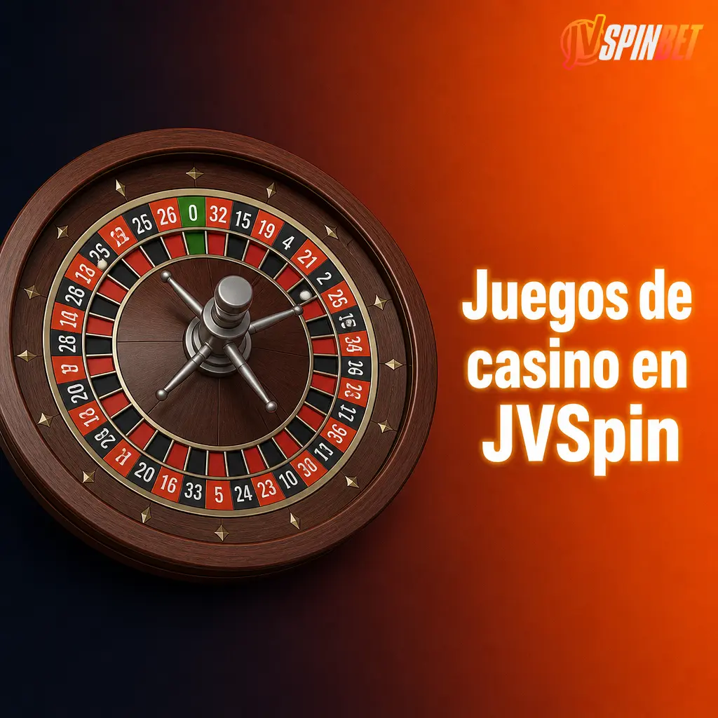 Catálogo de juegos de casino JVSpin: tragamonedas, ruleta, blackjack, póker, bacará, bingo y casino en vivo.