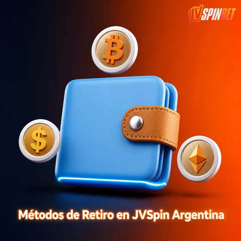 Métodos de retiro en JVSpin Argentina: Mercado Pago, AstroPay, tarjetas, transferencia bancaria y criptomonedas como Bitcoin.