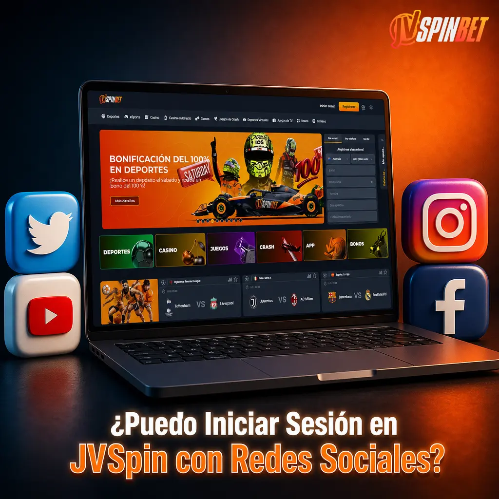 Inicio de sesión rápido en JVSpin usando Google, Telegram u otra red social vinculada a la cuenta
