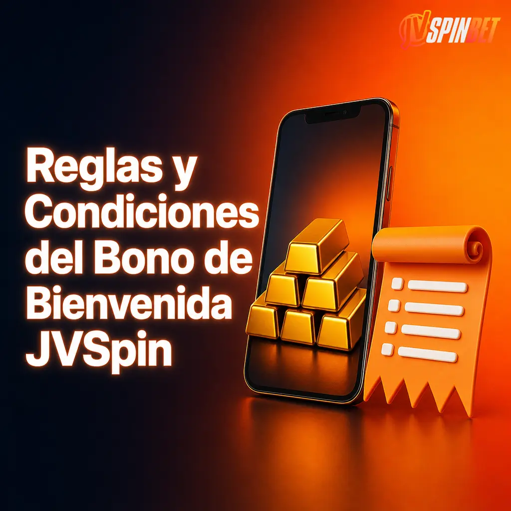 Reglas y condiciones del bono de bienvenida de JVSpin: requisitos de apuesta, depósito mínimo y plazos para activarlo.